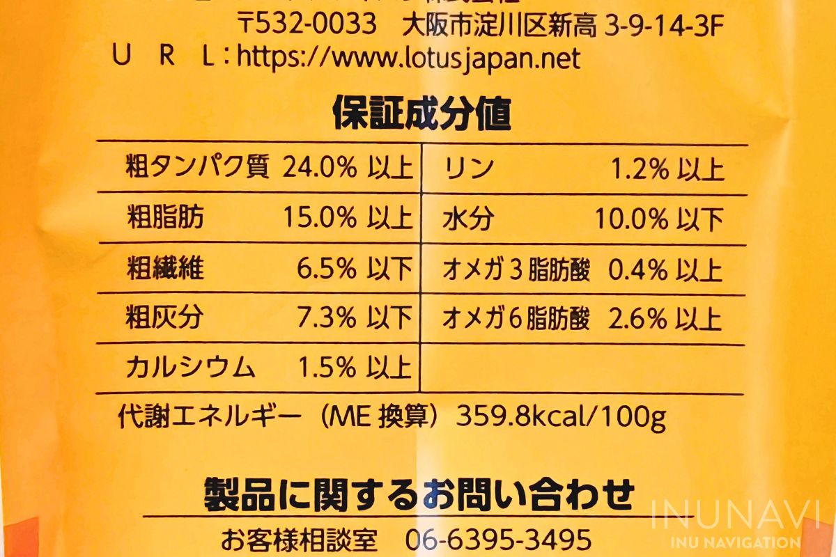 ウェルカムホームドッグフード　成分